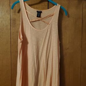 Torrid criss cross peach tank sz 1